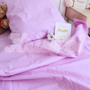 Детское постельное белье Малютка ™KrisPol, бязь Lux 101011-55 "Розовые горошки"