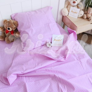 Детское постельное белье Малютка ™KrisPol, бязь Lux 101011 "Розовые горошки"
