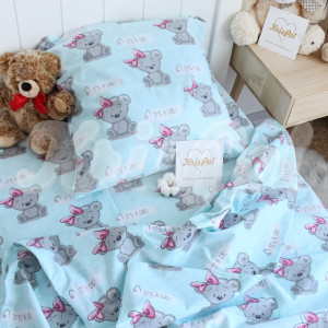 Детское постельное белье Малютка ™KrisPol, бязь Lux 10118-55 "Девочка медвежонок"