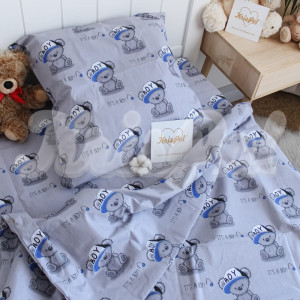 Детское постельное белье Малютка ™KrisPol, бязь Lux 10121-55 "Медвежонок"