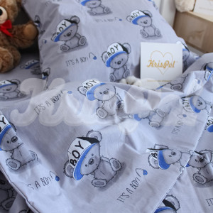 Детское постельное белье Малютка ™KrisPol, бязь Lux 10121-55 "Медвежонок"
