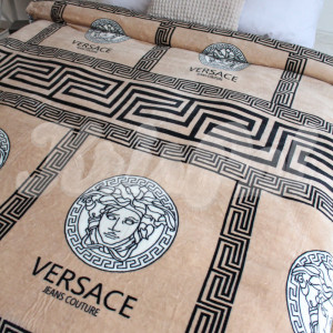 Полуторный флисовый плед ™KrisPol, 11005-1  “Versace (Версаче)”