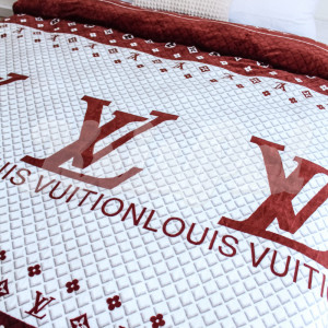 Півтораспальний флісовий плед ™KrisPol, 112217-1 “Луї Віттон (Louis Vuitton)”