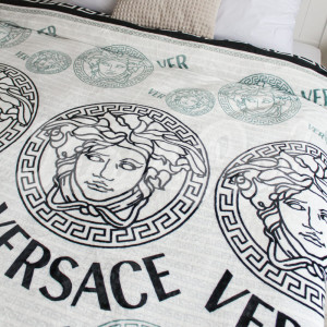 Полуторный флисовый плед ™KrisPol, 1154-1  “Versace (Версаче)”