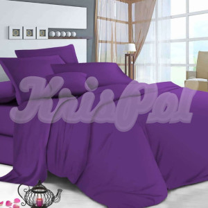 Двуспальное постельное белье ™KrisPol, бязь Lux на резинке 141031-2, фиолетовый