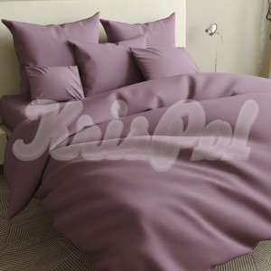 Двуспальное (Евро) постельное белье ™KrisPol, бязь Lux на резинке 141038-3, темно-сиреневый