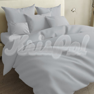 Двуспальное постельное белье ™KrisPol, бязь Lux на резинке 141049-2, светло-серый