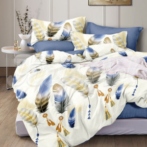 Двуспальное постельное белье ™KrisPol, бязь Lux на резинке 15150-2, “Сон”