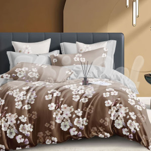 Двуспальное постельное белье ™KrisPol, бязь Lux на резинке 143186-2, “Анисия”