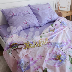 Двуспальное постельное белье ™KrisPol, бязь Lux на резинке 143193-2, “Влюбленность”