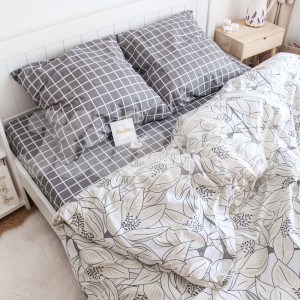 Двуспальное постельное белье ™KrisPol, бязь Lux на резинке 144611-2, “Виталина”