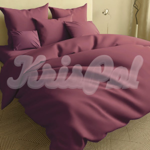 Семейное постельное белье ™KrisPol, бязь Lux 151030-4, марсала
