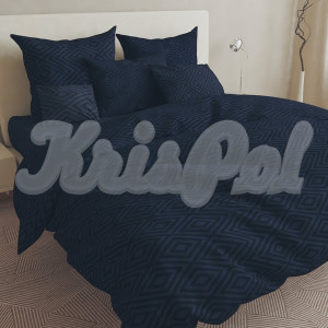 Семейное постельное белье ™KrisPol, бязь Lux 1515-4, черный (ромб)