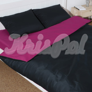 Семейное постельное белье ™KrisPol, бязь Lux 154040-4, черный и малиновый