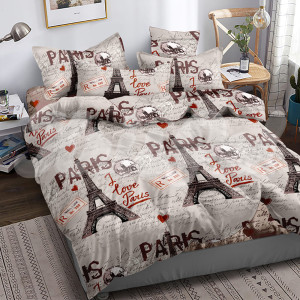 Семейное постельное белье ™KrisPol, бязь Lux 154609-4, "Paris" (Париж)