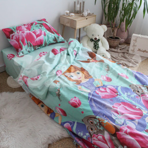 Детское полуторное постельное белье ™KrisPol, бязь Lux 163046, "Принцесса София"