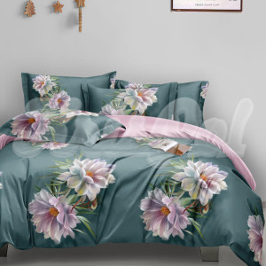 Полуторное постельное белье ™KrisPol, сатин 44314-1, “Нежность цветов”