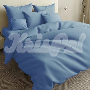 Двоспальна постільна білизна ™KrisPol, бязь Lux 511062-2, синьо-блакитний