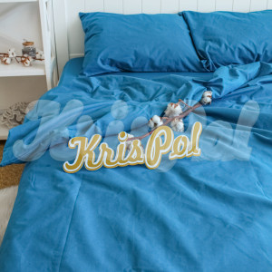 Двуспальное постельное белье ™KrisPol, бязь Lux 511066-2, морская волна
