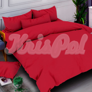 Полуторное постельное белье ™KrisPol, бязь Lux 511069-1, красный