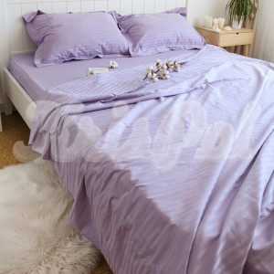 Семейное постельное белье ™KrisPol, страйп-сатин King Size 573812-4, (лаванда)