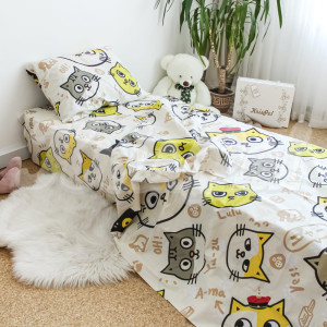 Детское полуторное постельное белье ™KrisPol, бязь Lux 614121, "Веселые котики"