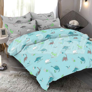 Детское полуторное постельное белье ™KrisPol, бязь Lux 617898, "Динозаврики"