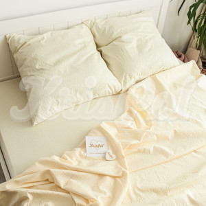 Двуспальное постельное белье ™KrisPol, жатка 68615-2, (молочный)