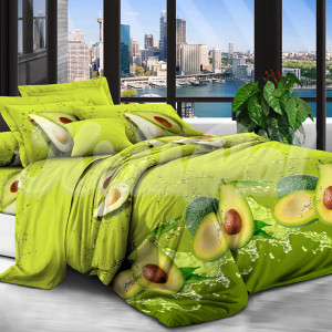 Полуторное постельное белье ™KrisPol, полиэстер 854122-1, “Авокадо”