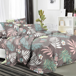 Полуторное постельное белье ™KrisPol, полиэстер 856285-1, “Тропические листья”