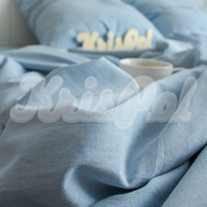 Семейное постельное белье ™KrisPol, вареный хлопок 87121-4, (голубой)