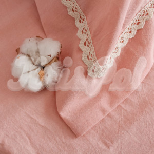 Двуспальное постельное белье ™KrisPol, вареный хлопок 88111-2, (нежно-розовый)