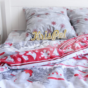 Двуспальное постельное белье ™ KrisPol, фланель 954204-2, "Зимняя сказка"