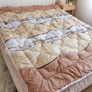 Одеяло зимнее ™KrisPol, двуспальное (хлопок, искусственная шерсть 350 г/м²)