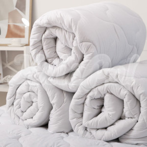 Одеяло зимнее ™KrisPol, евро (хлопок, лебяжий пух 400 г/м²)